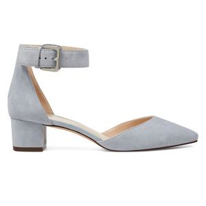 Nine West Ankle Strap Block Heel, Dusty Blue